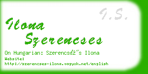 ilona szerencses business card